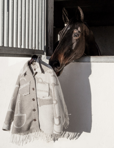 Adamsbro Jacket Fringe Mud Medium Equestrian Collection