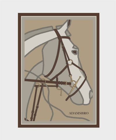 Adamsbro Poster Pferdekopf Horse Head Braun Natur Equestrian Collection-poster-Stil Ambiente