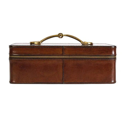 Adamsbro smycken Box Box Leather Snaffle Bit Golden Bit Equestrian Collection