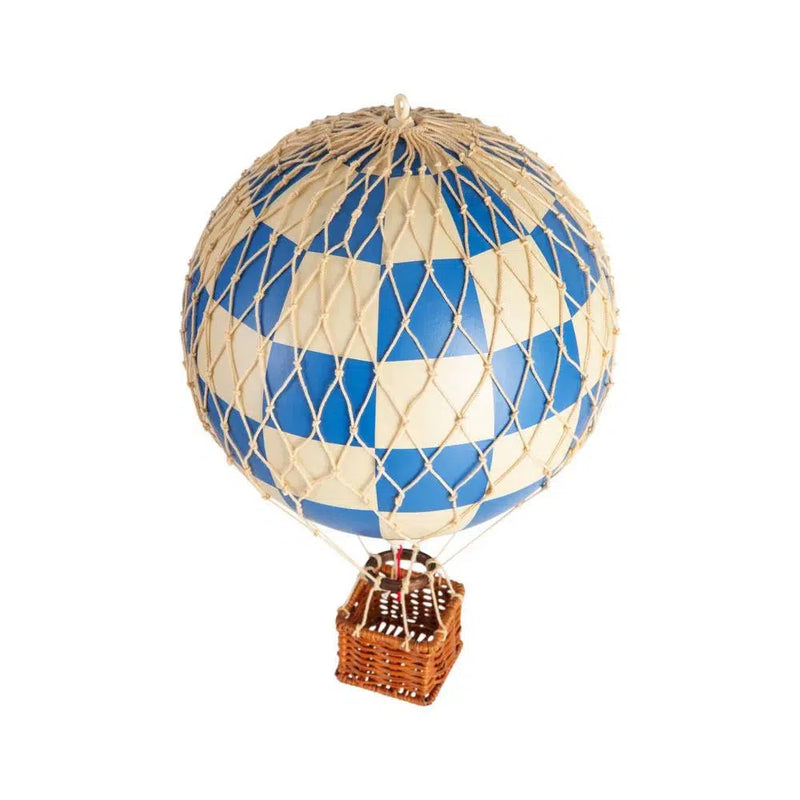 Authentic Models Balloon TRAVELS LIGHT, Blau Weiß, Heißluftballon M-AP161CB-Authentic Models-781934584407-Stil-Ambiente