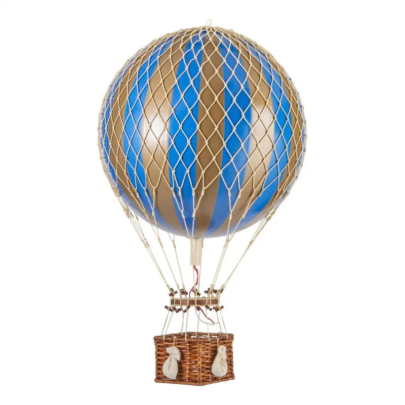 Authentic Models Balloon TRAVELS LIGHT, Gold Blau , Heißluftballon M-AP161GB-Authentic Models-781934580713-Stil-Ambiente