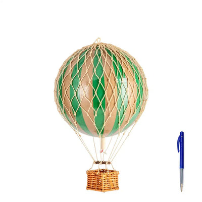 Authentic Models Balloon TRAVELS LIGHT, Gold Grün,, Heißluftballon M-AP161GG-Authentic Models-781934581291-Stil-Ambiente