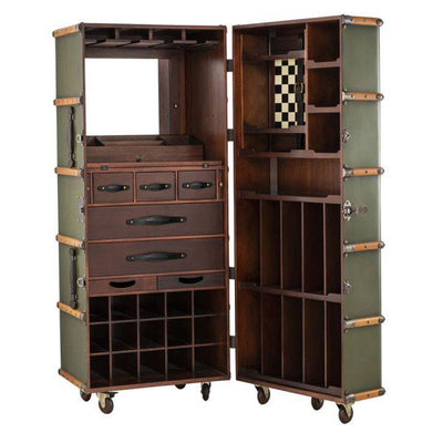 Authentic Models Barschrank Koffer Stateroom Field Green-Authentic Models-MF078FG-0781934585497-Stil-Ambiente