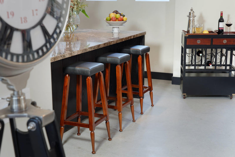 Authentic Models MAYAN LOW BARSTOOL, BLACK-MF174-Authentic Models-781934584902-Stil-Ambiente