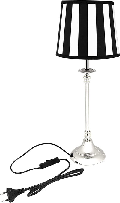 Tischlampe Schwarz Weiss Gestreift