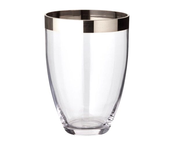 Edzard Vase Charlotte, mundgeblasenes Kristallglas mit Platinrand-vasen-Stil-Ambiente-