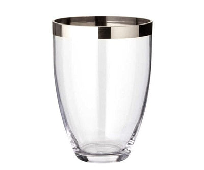 Edzard Vase Charlotte, mundgeblasenes Kristallglas mit Platinrand-vasen-Stil-Ambiente-