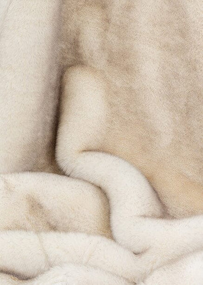 Star Home Webpelzdecke Polarfuchs Kunstfell Faux Fur Webpelz weiss melliert Decke Fur Collection