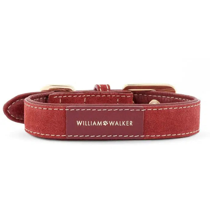 William Walker Hundehalsband Collar Lederhalsband Lambruso Weinrot Halsband Dogwear Dog Collection-William Walker-110064-Stil-Ambiente